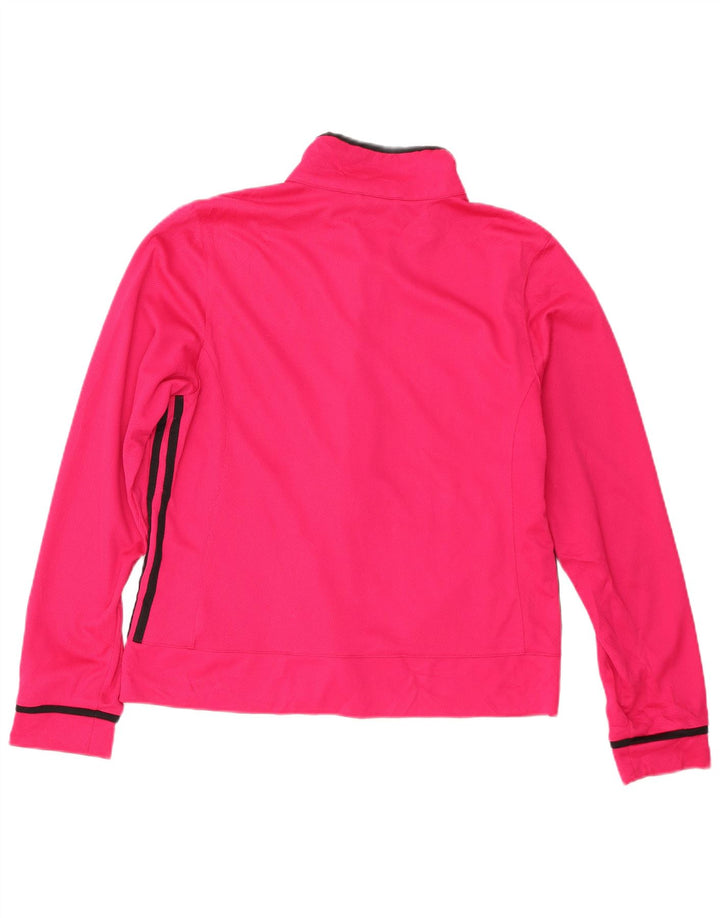 Giacca da tuta da donna Adidas UK 18 XL poliestere rosa