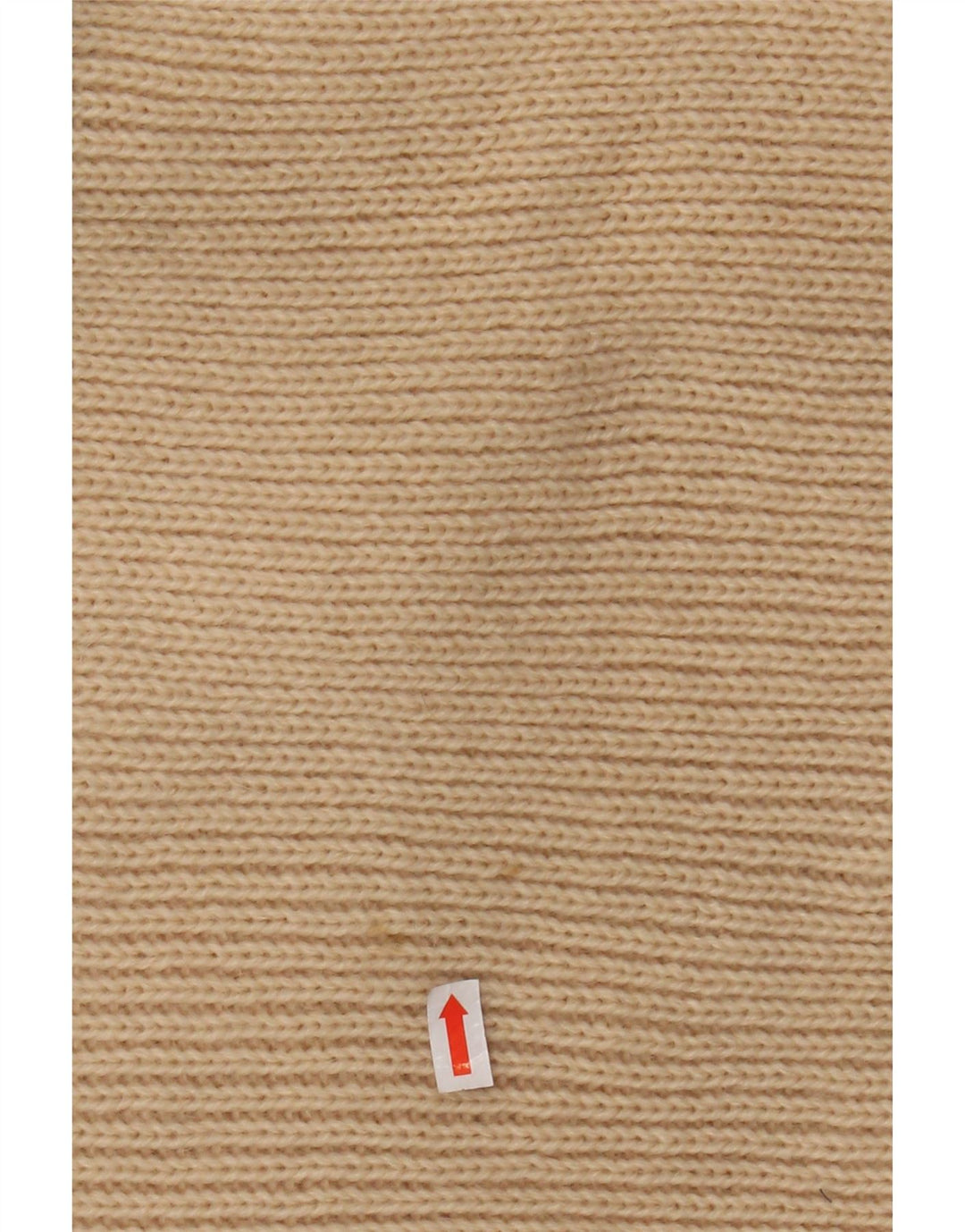 Maglione maglione collo alto da donna VINTAGE UK 12 Acrilico a righe beige medio