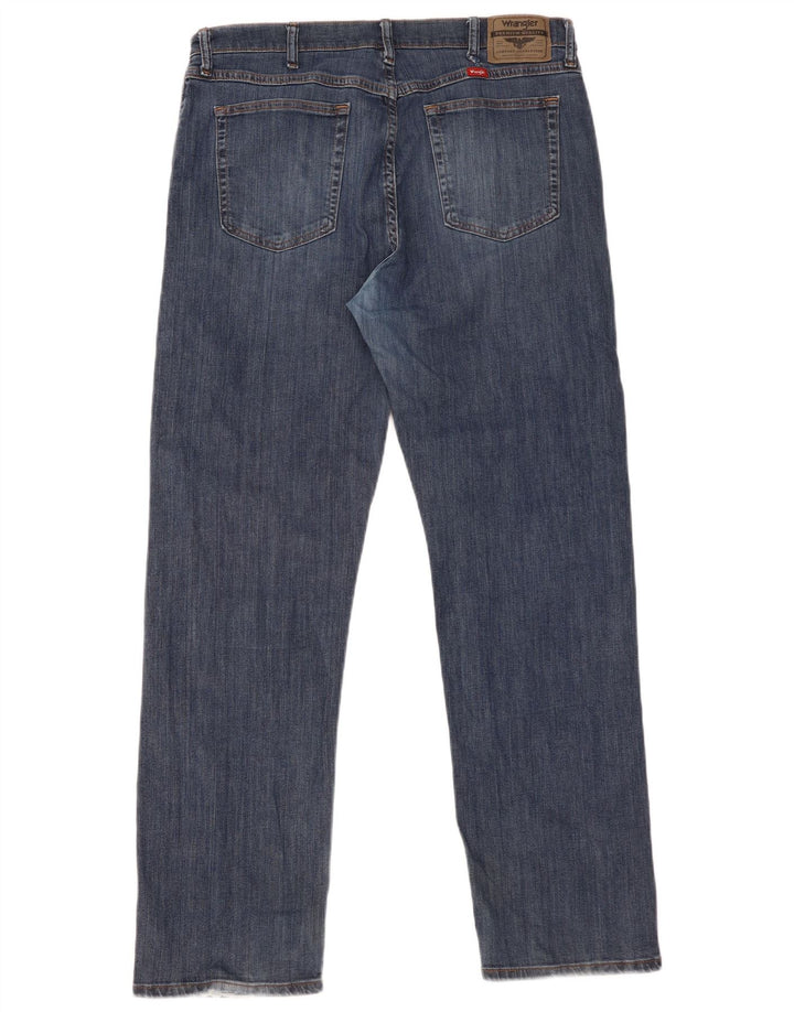 Jeans dritti da uomo Wrangler W36 L32 cotone blu