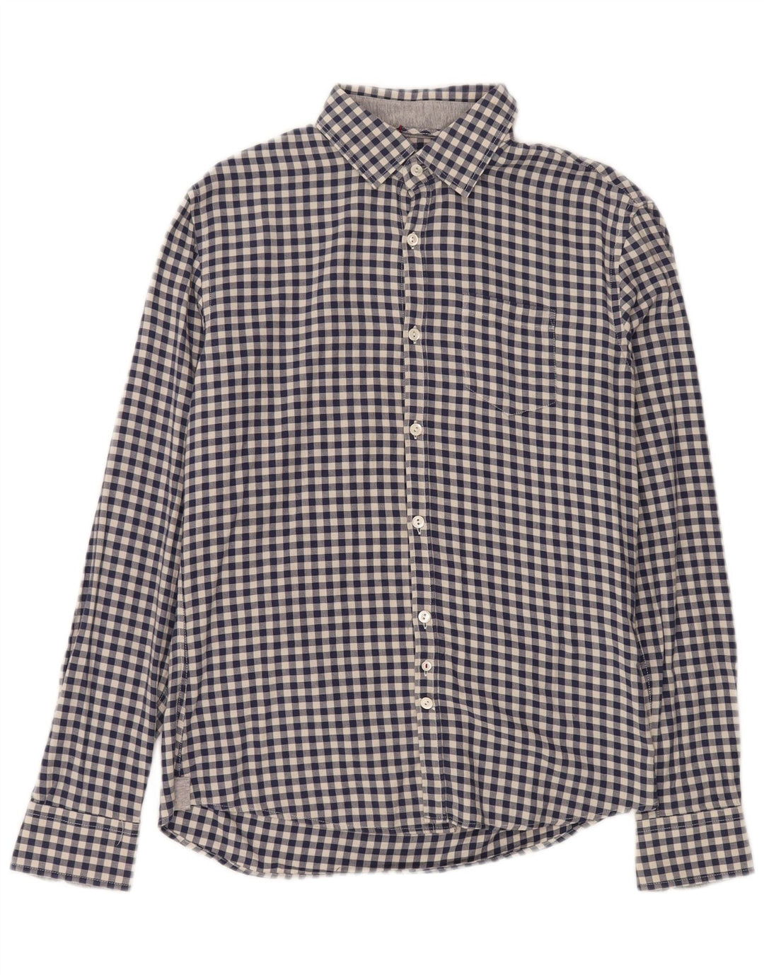 Camicia da uomo in flanella WOOLRICH XS in cotone a quadretti blu navy