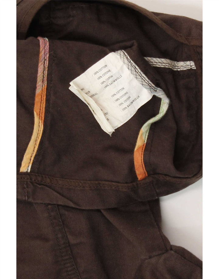 Giacca militare da donna Woolrich UK 8 piccola in cotone marrone