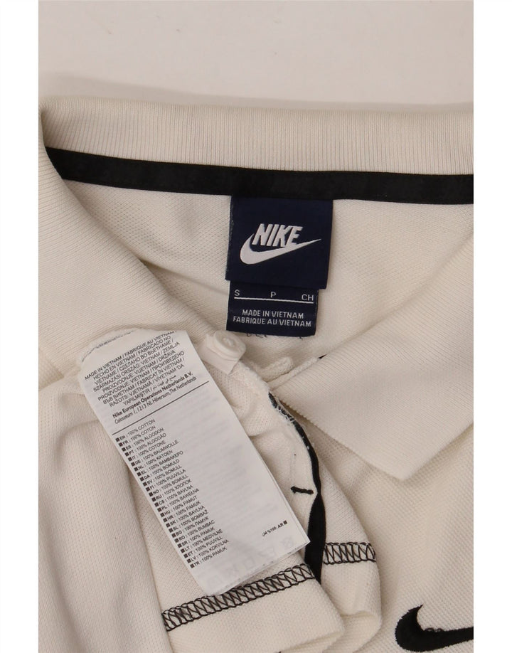 Polo NIKE da uomo piccola in cotone bianco