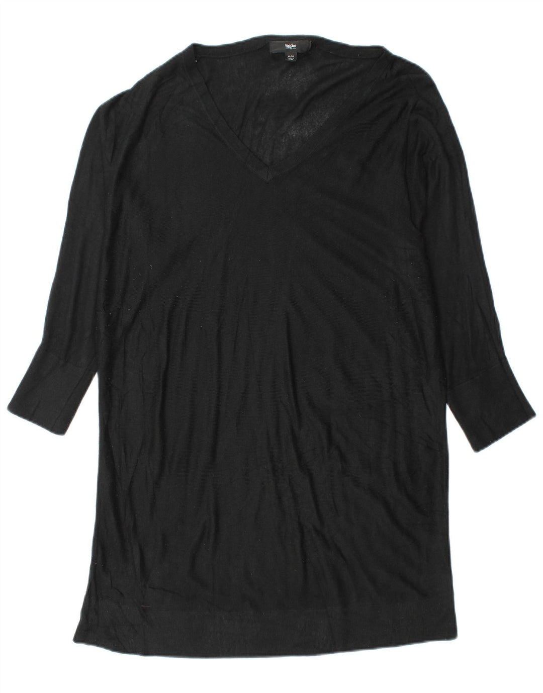 MOSSIMO Abito maglione a pipistrello da donna a maniche lunghe UK 18 XL Acrilico nero