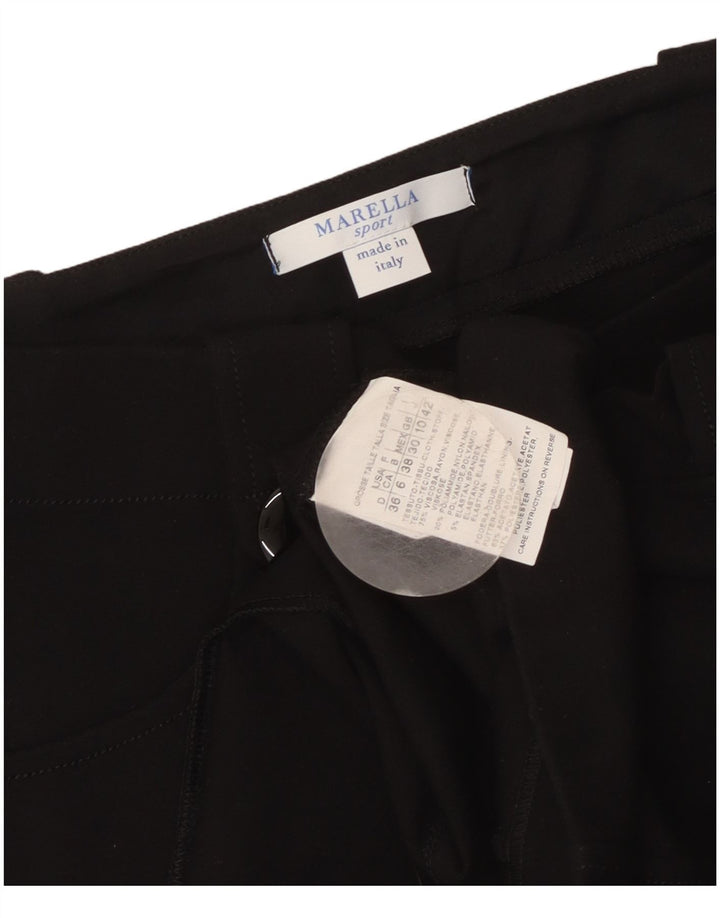 Minigonna da donna Marella UK 10 piccola W34 viscosa nera