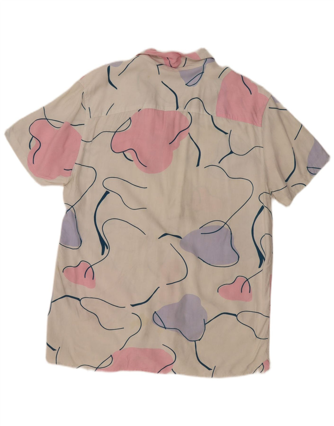 Camicia a maniche corte da uomo Jack & Jones vestibilità comoda con motivo astratto XL bianca