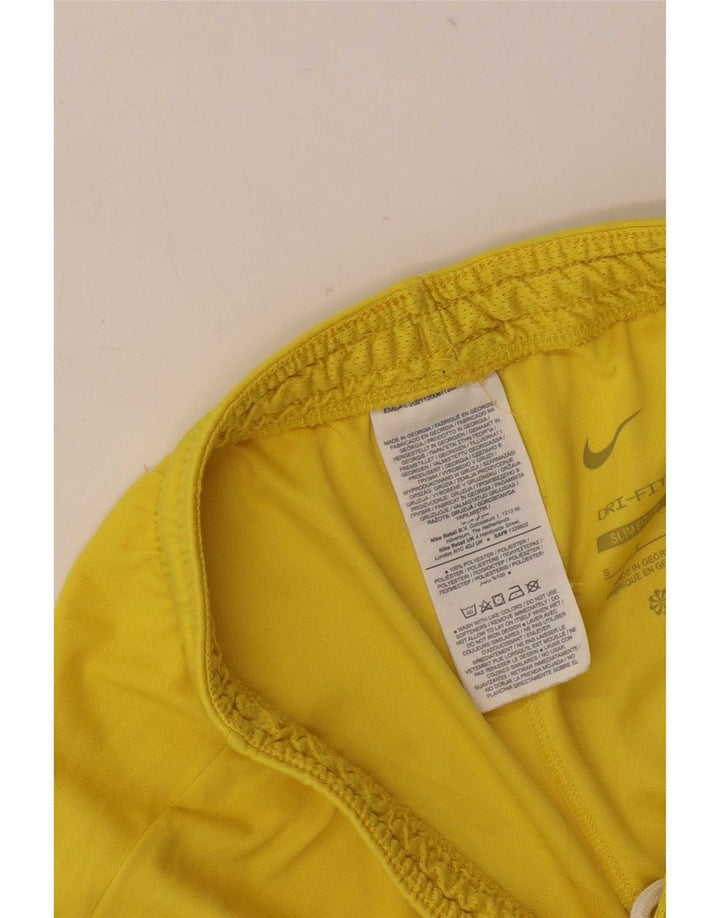 Pantaloncini sportivi Nike Dri Fit Slim da uomo piccoli in poliestere giallo