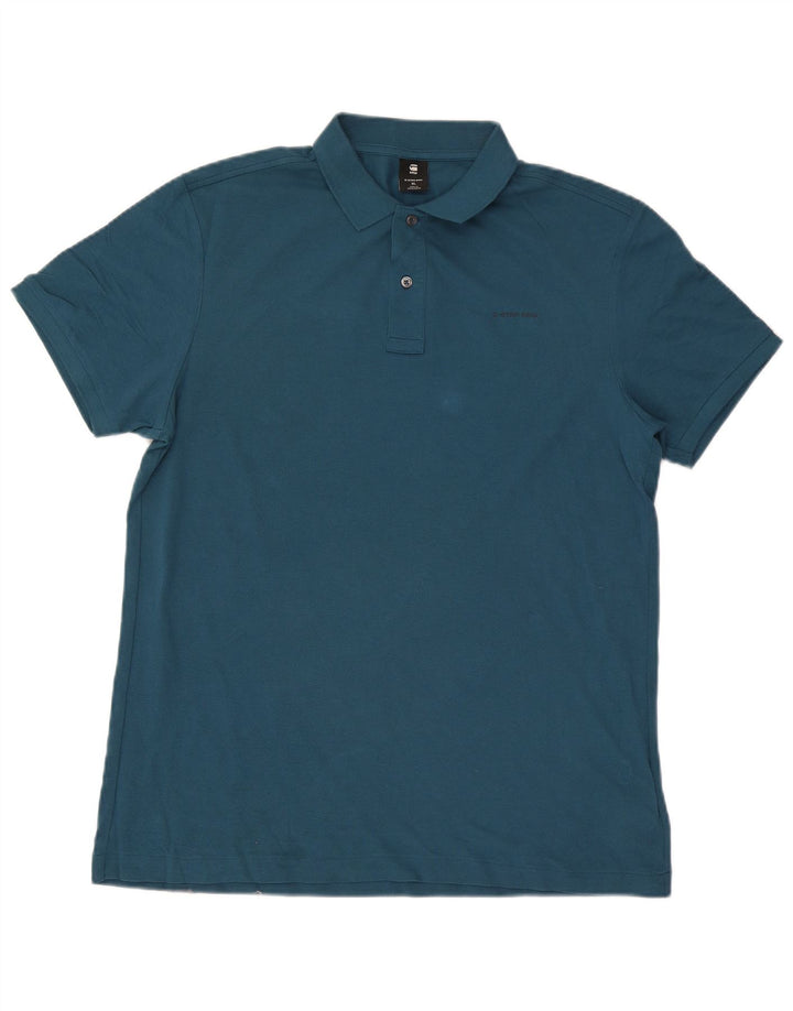 Polo da uomo G-Star XL in cotone blu