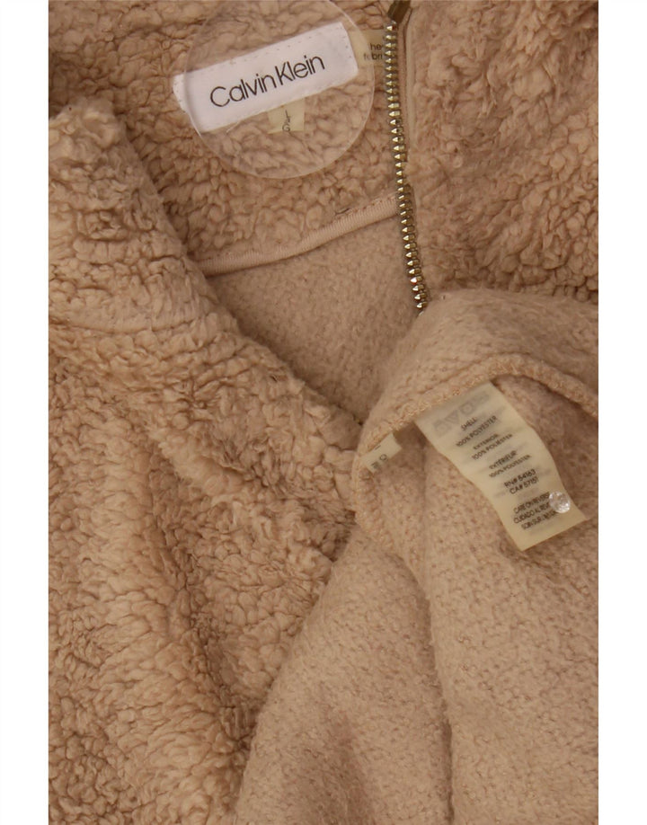 Gilet in pile da donna Calvin Klein UK 16 Large Beige Poliestere