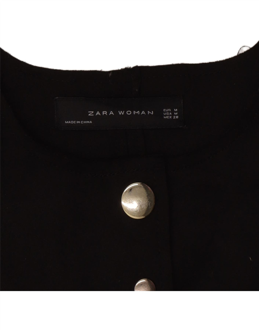 ZARA Womens Overcoat UK 14 Medium Black