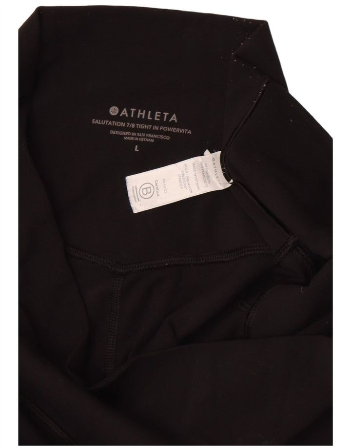 Leggings capri da donna Athleta UK 16 grande nylon nero