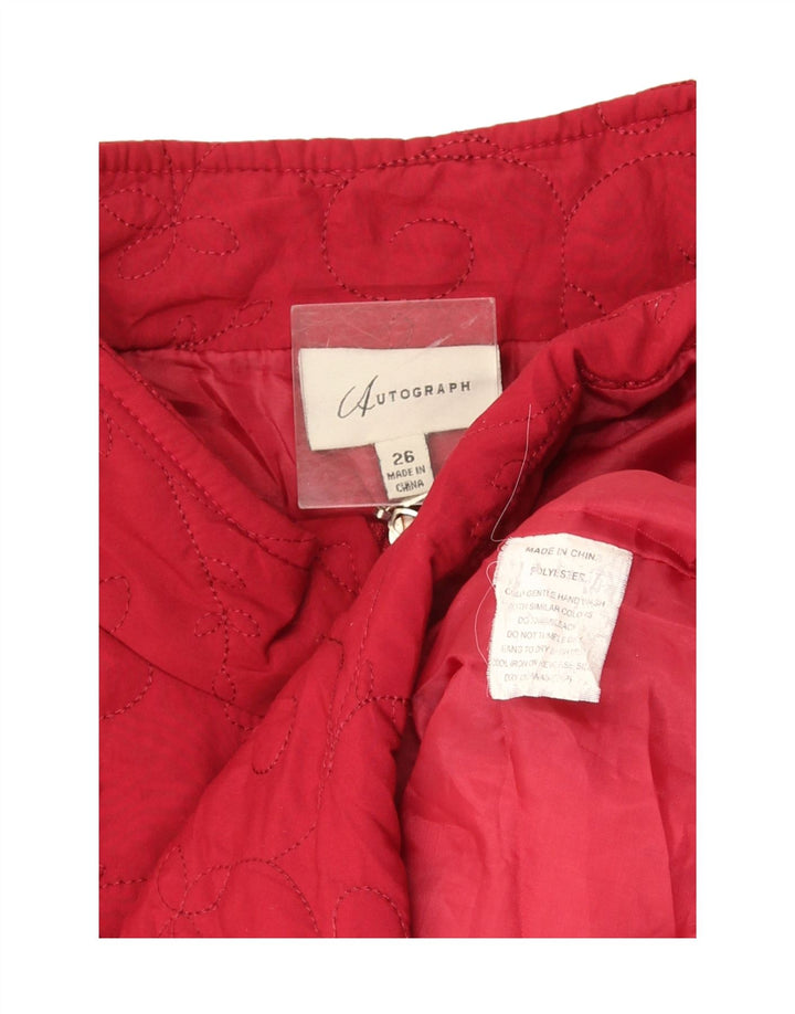 Gilet autografo da donna Marks & Spencer UK 26 5XL poliestere floreale rosso