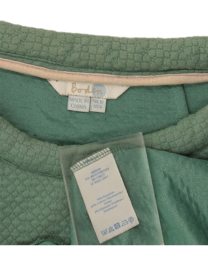 Boden Felpa da donna Maglione UK 10 Small Verde Poliestere