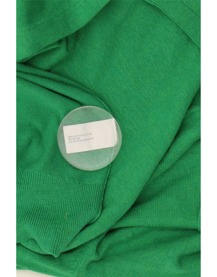 Gap Womens Roll Neck Jumper Sweater UK 16 Large Green Cotton