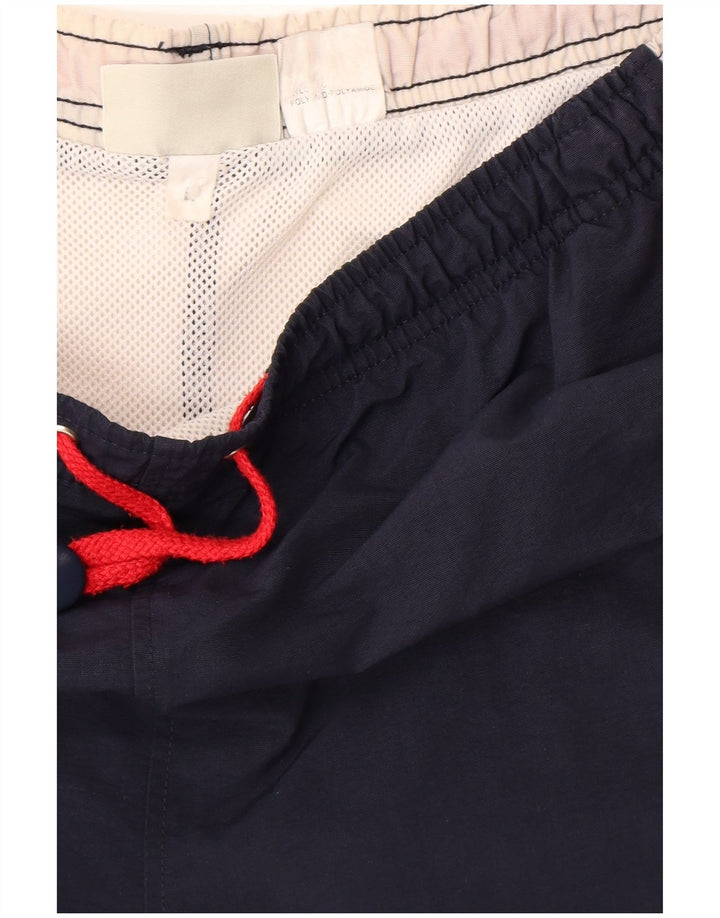 Pantaloncini da bagno Asics da uomo con grafica, grandi, in poliammide color block blu navy