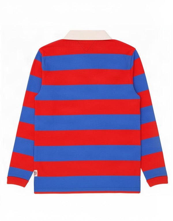 Polo da rugby grafica da uomo con vestibilità vintage Tommy Hilfiger XL a righe blu