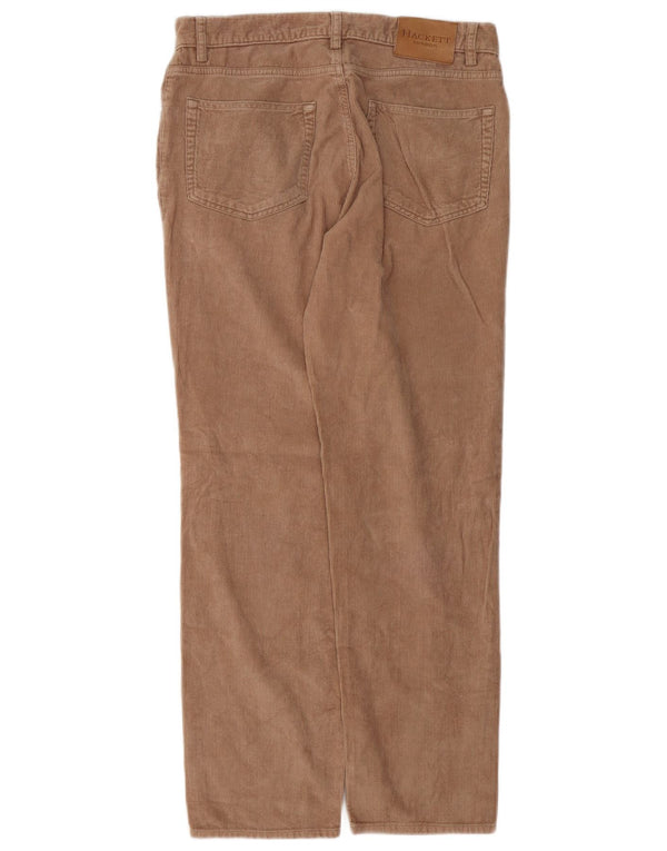 Pantaloni dritti da uomo in velluto a coste HACKETT W34 L32 in cotone beige