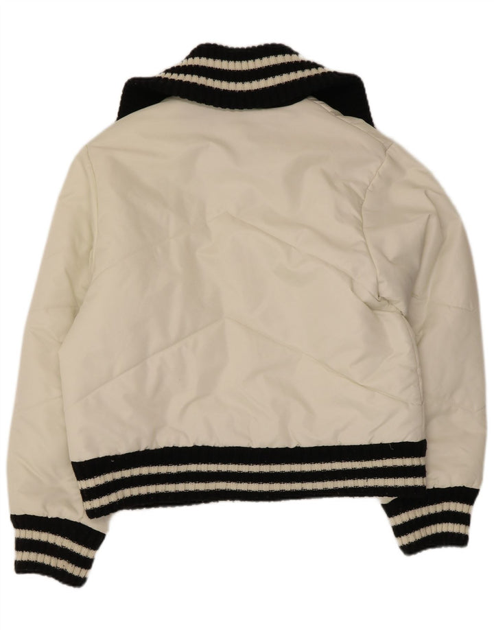 ARIZONA Giacca imbottita da donna UK 14 Large in poliammide color block bianco sporco