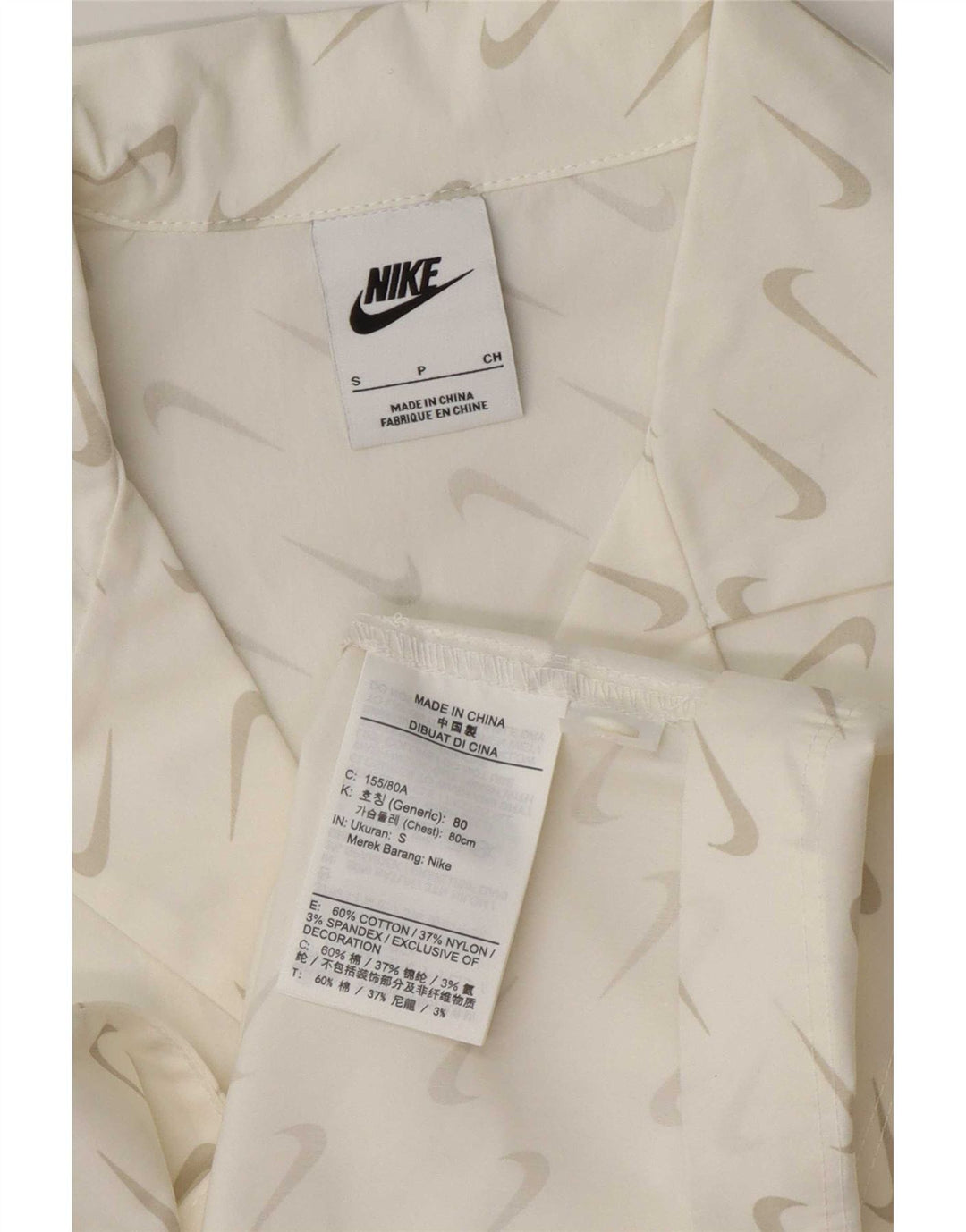 Maglietta grafica a maniche corte Nike da donna UK 10 piccola in cotone bianco