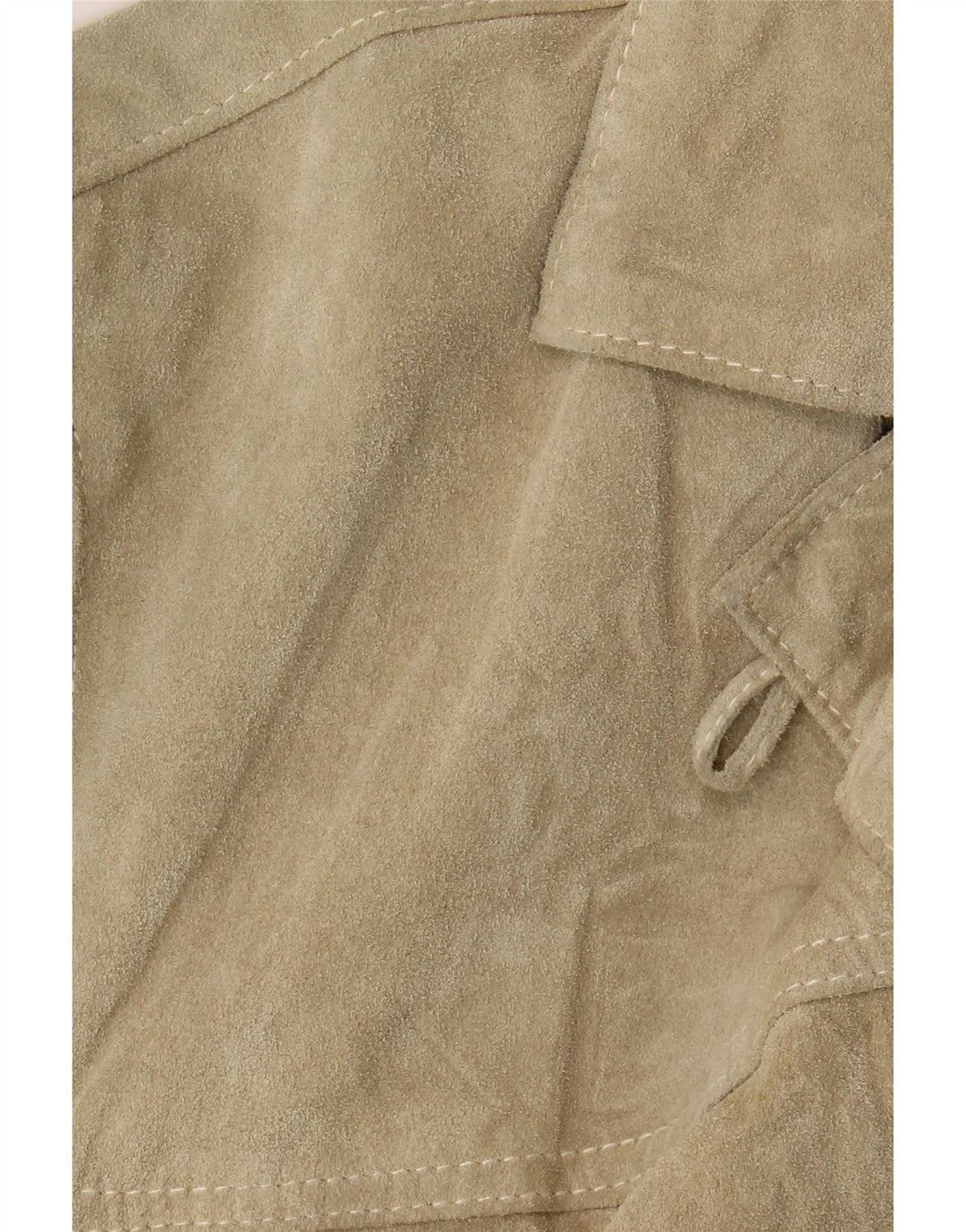 Giacca in pelle scamosciata oversize da donna Rossodisera UK 14 Pelle beige media
