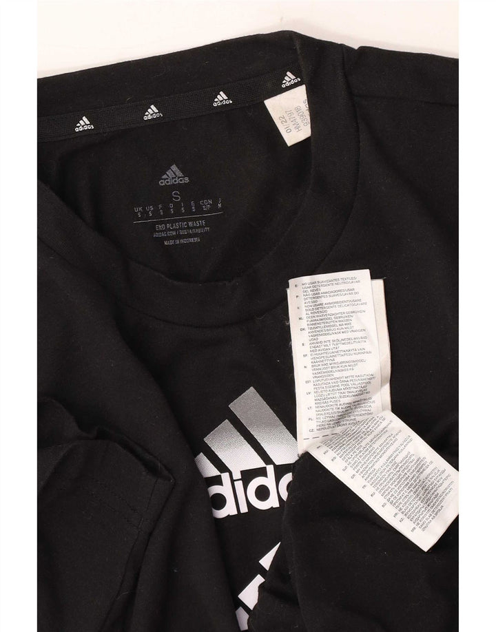 T-shirt grafica Adidas Aeroready da uomo, piccola, in poliestere nero