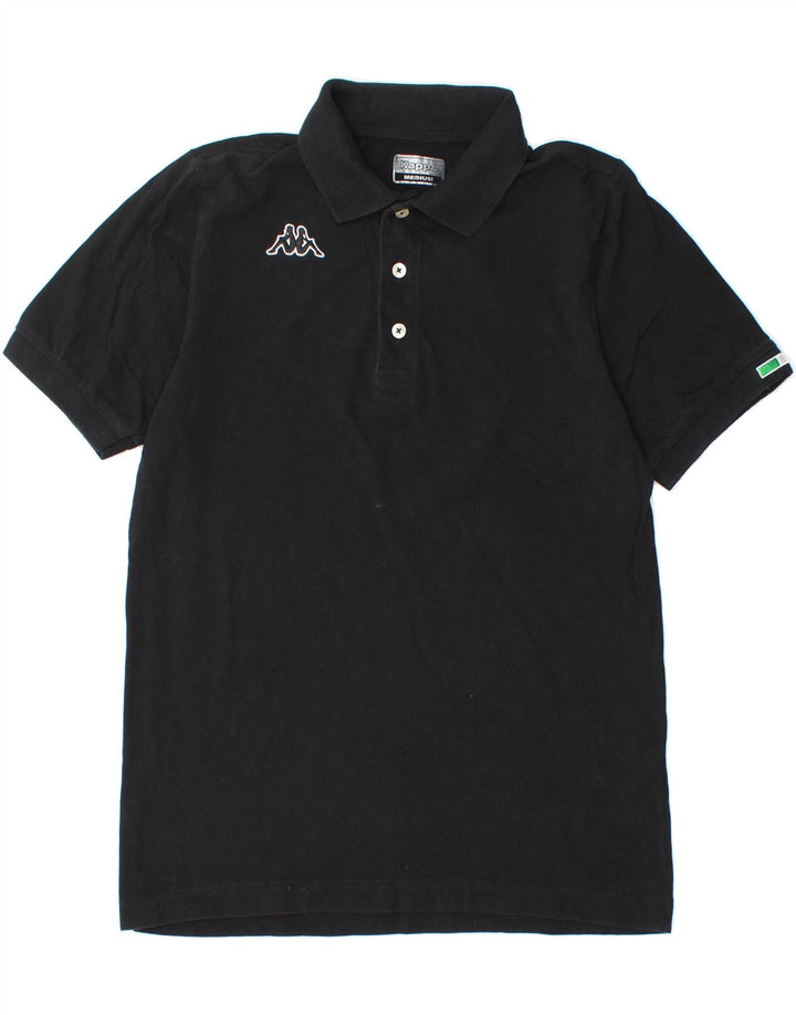 KAPPA Mens Polo Shirt Medium Black Cotton Vintage Kappa and Second-Hand Kappa from Messina Hembry 