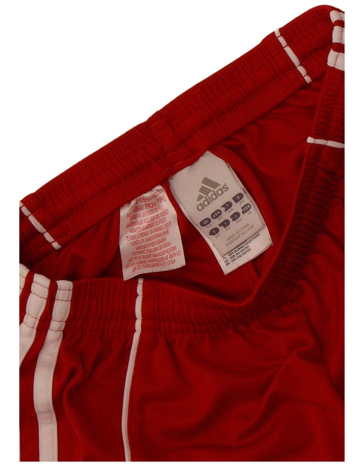 Pantaloncini sportivi Adidas Climalite da ragazzo 7-8 anni XS Poliestere rosso