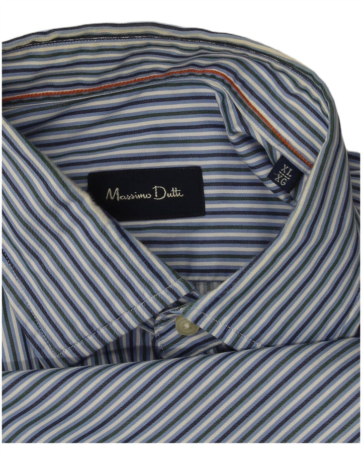 Camicia Uomo Massimo Dutti XL Gessato Blu