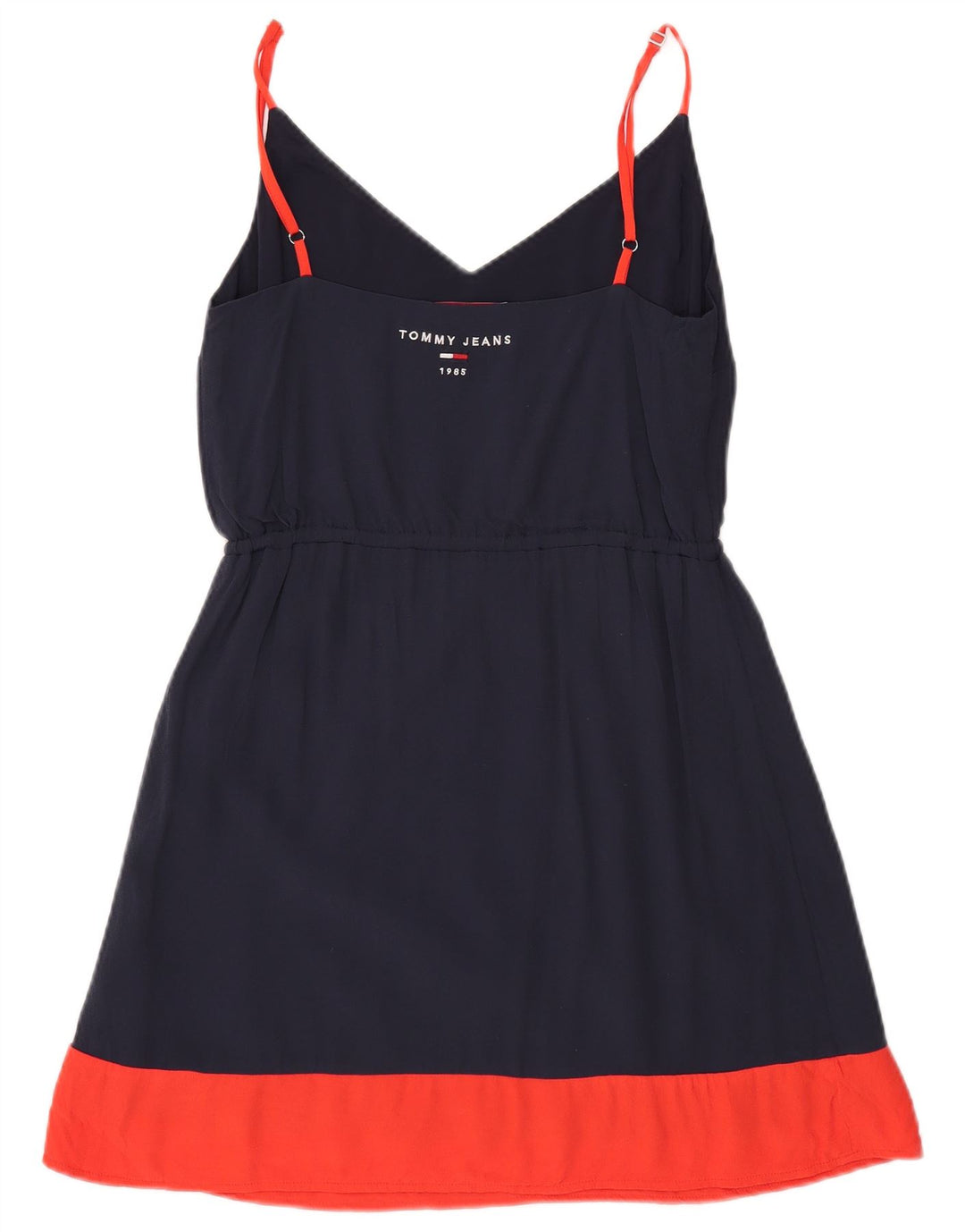 Abito sottoveste da donna Tommy Hilfiger UK 10 piccolo poliestere blu navy