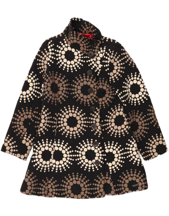 Cappotto Desigual da donna EU 44 XL poliestere geometrico nero
