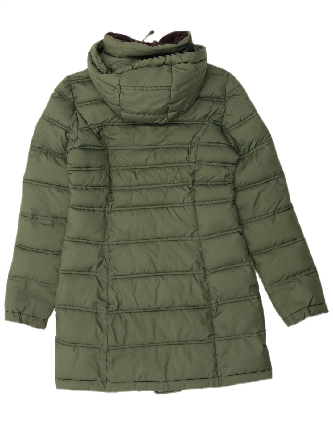 Cappotto imbottito con cappuccio da donna Superdry UK 6 XS verde poliestere