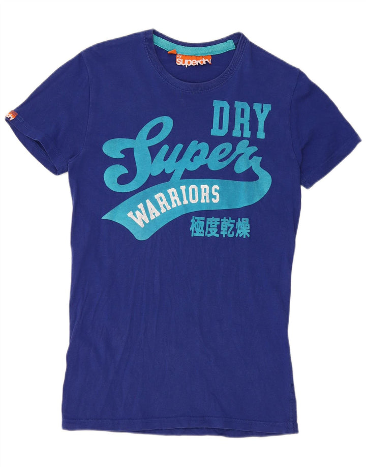 T-shirt grafica da uomo Superdry Top Small in cotone blu