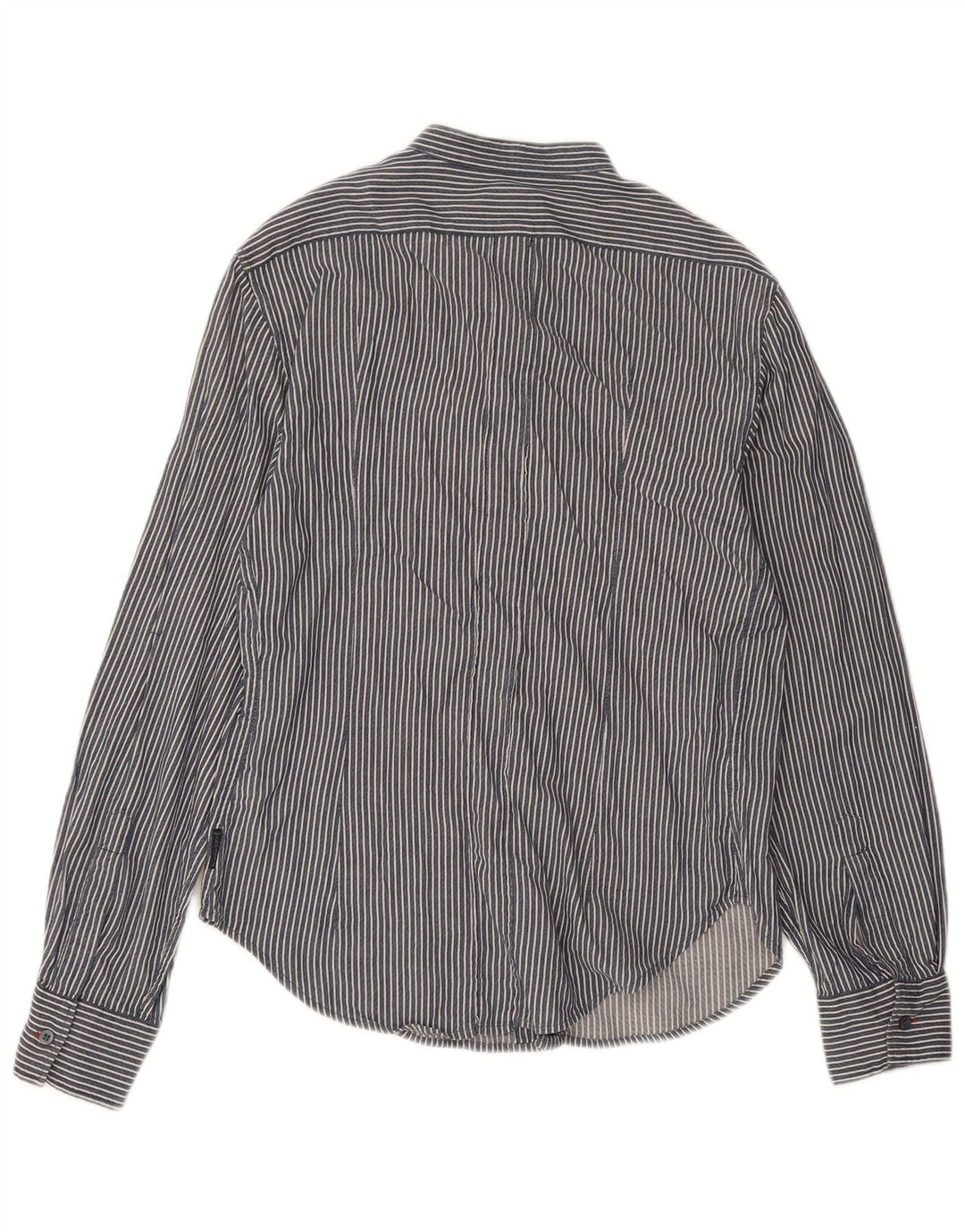 Camicia Armani Jeans Uomo Large in cotone a righe blu navy