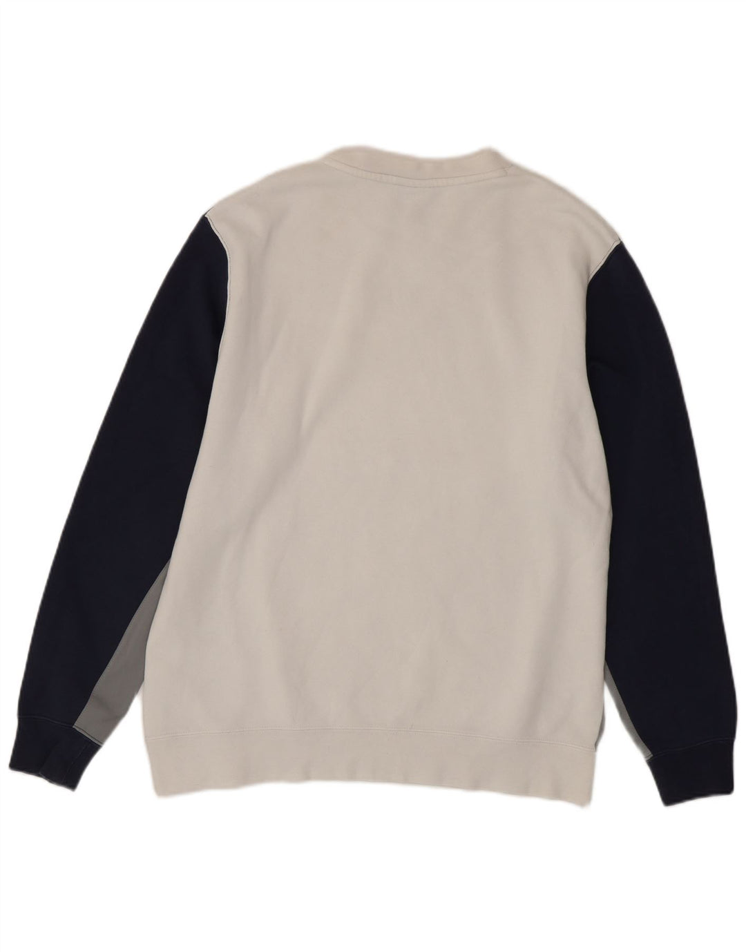 Felpa grafica Nike da uomo, maglione grande, cotone color block bianco