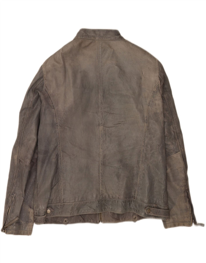 Giacca in pelle da donna Vivien Caron UK 20 2XL Pelle grigia