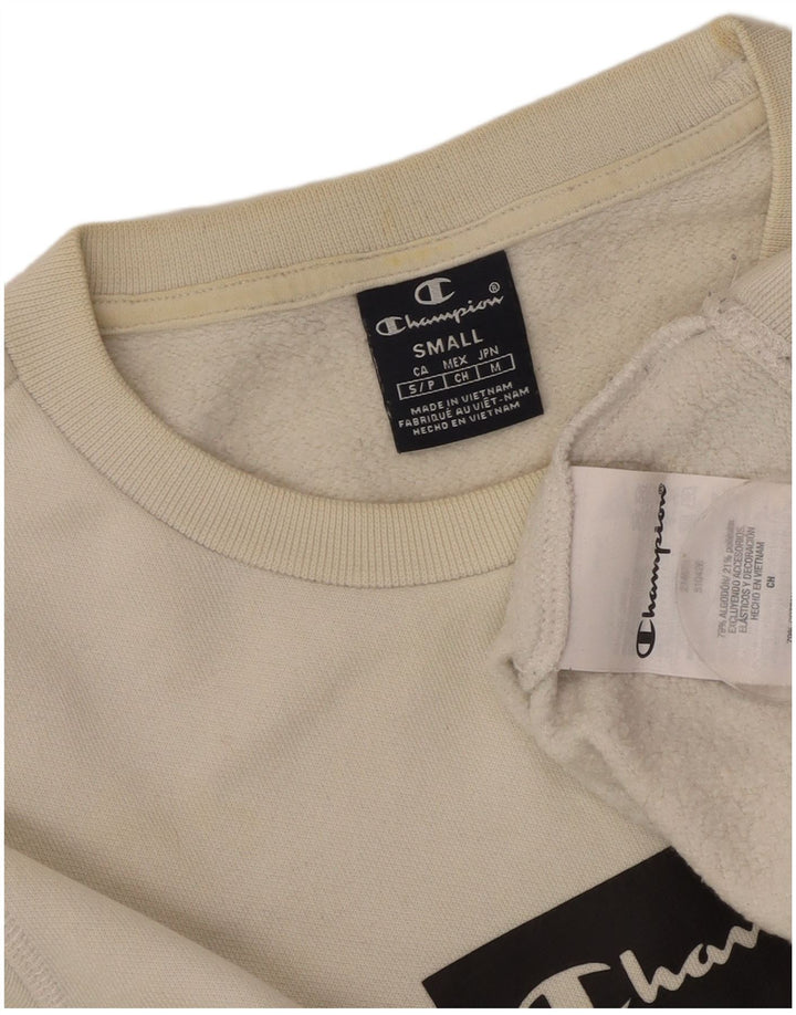 CHAMPION Felpa con grafica da uomo Maglione piccolo in cotone bianco