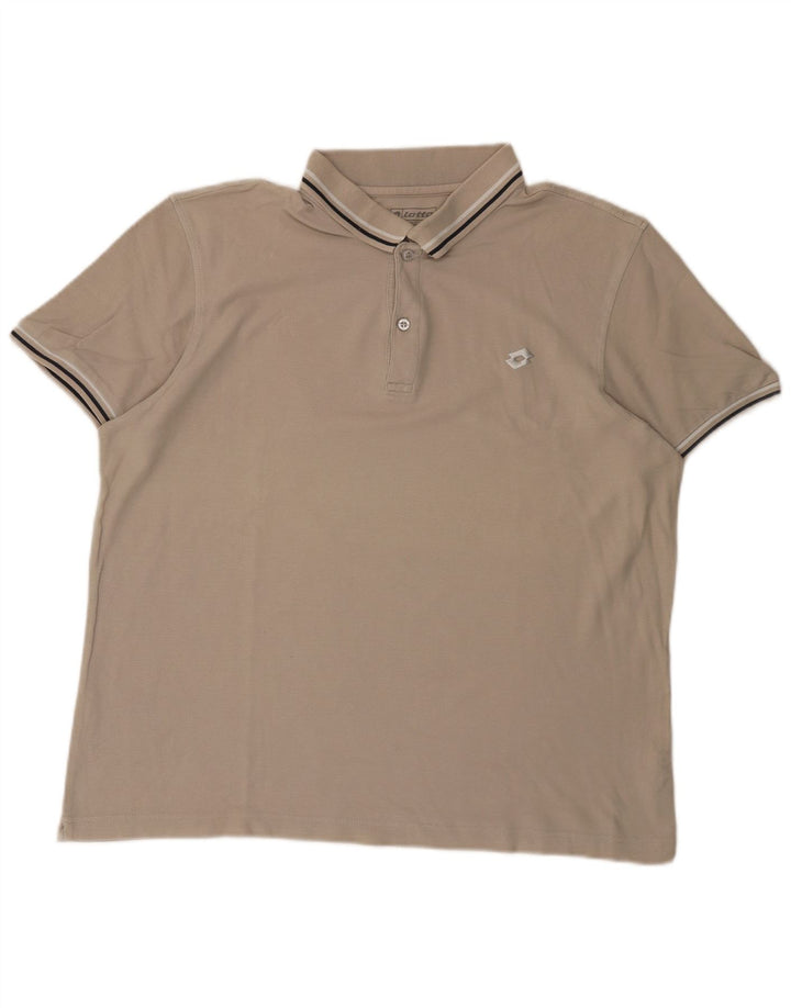 Polo da uomo Lotto 2XL in cotone beige
