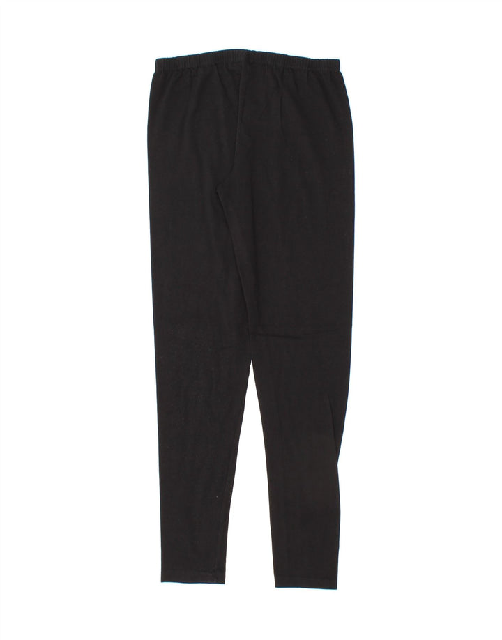 LOTTO Womens Graphic Leggings UK 12 Medium Black Cotton Vintage Lotto and Second-Hand Lotto from Messina Hembry 