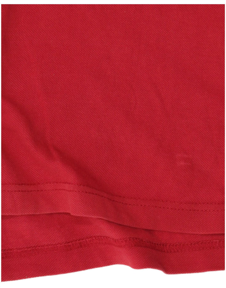 Polo da uomo SCHOTT grande in cotone rosso