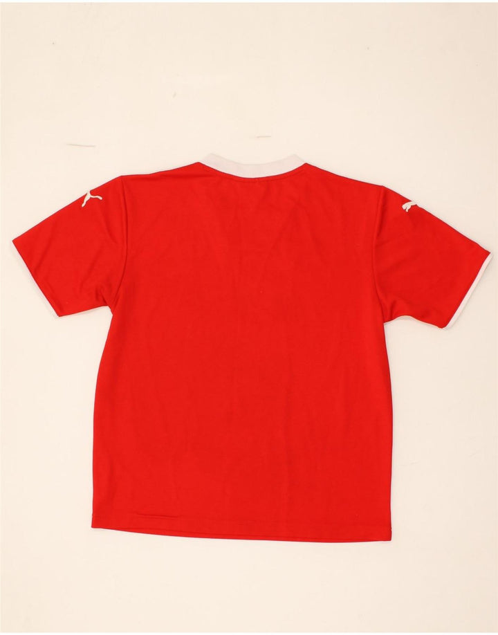PUMA Boys T-Shirt Top 11-12 Years Large Red Polyester Vintage Puma and Second-Hand Puma from Messina Hembry 