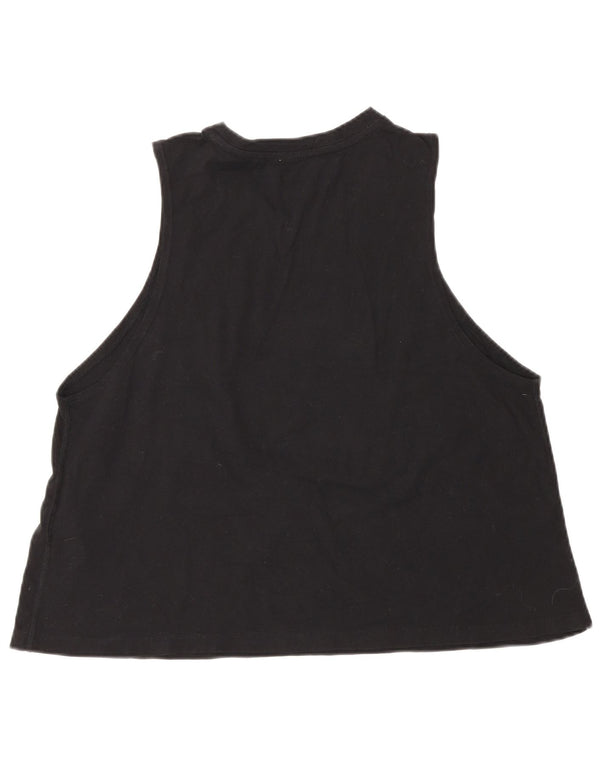 Canottiera grafica da donna Dkny UK 16 grande cotone nero