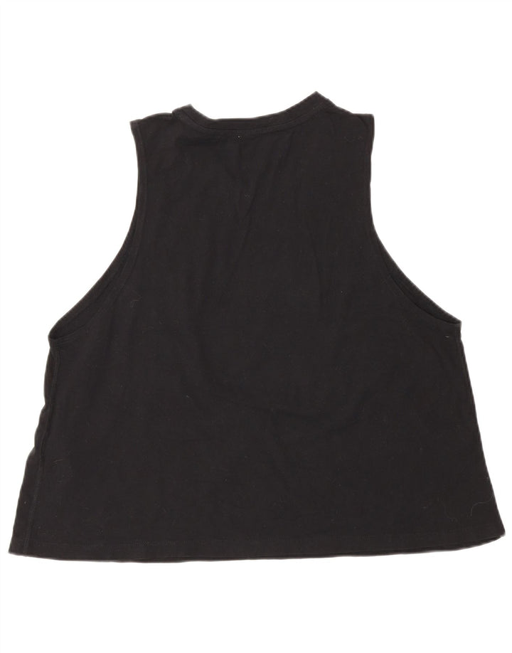 Canottiera grafica da donna Dkny UK 16 grande cotone nero