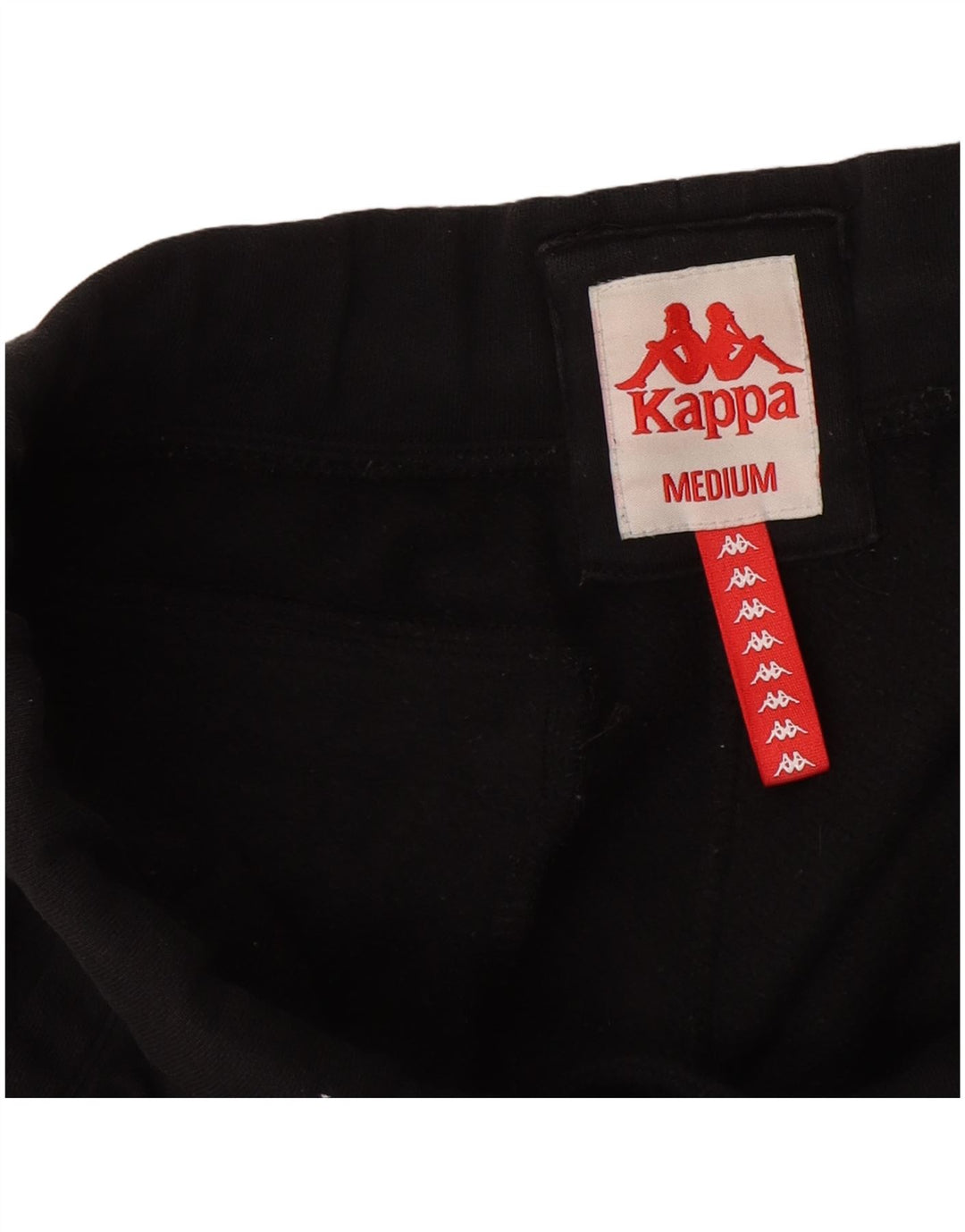 Pantaloni da tuta con grafica Kappa da uomo Joggers medi neri
