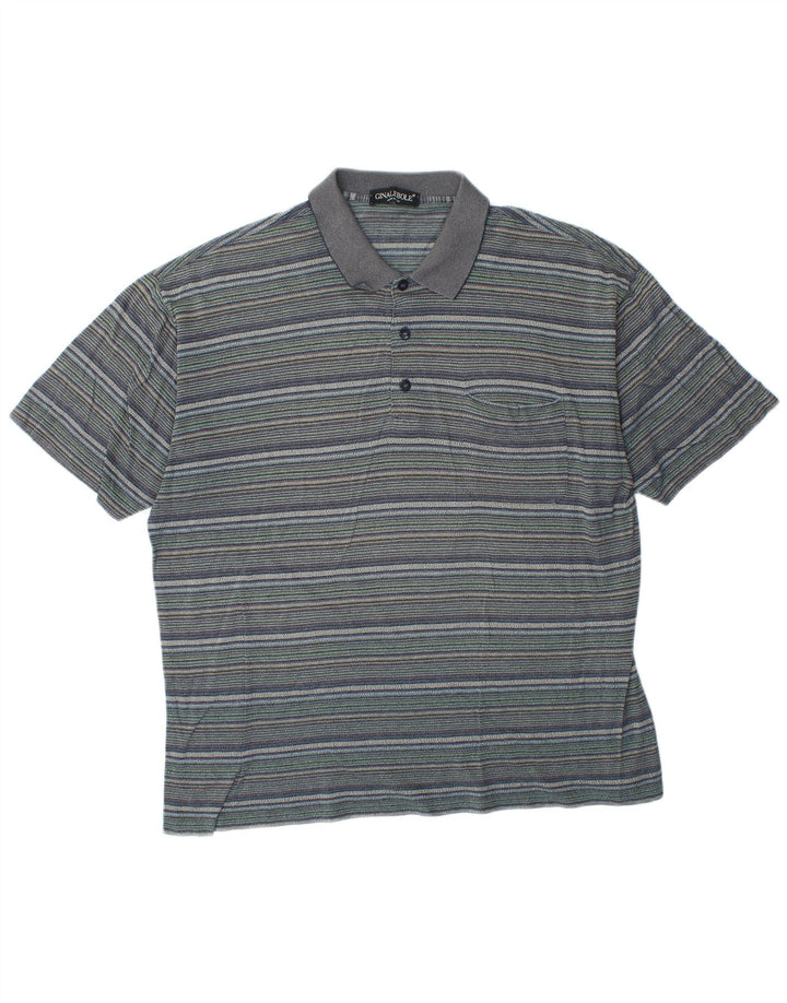 Polo da uomo Ginalebole XL a righe blu