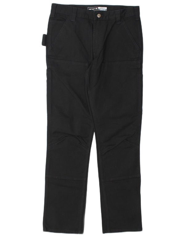 Pantaloni cargo dritti da uomo CARHARTT W32 L32 cotone nero