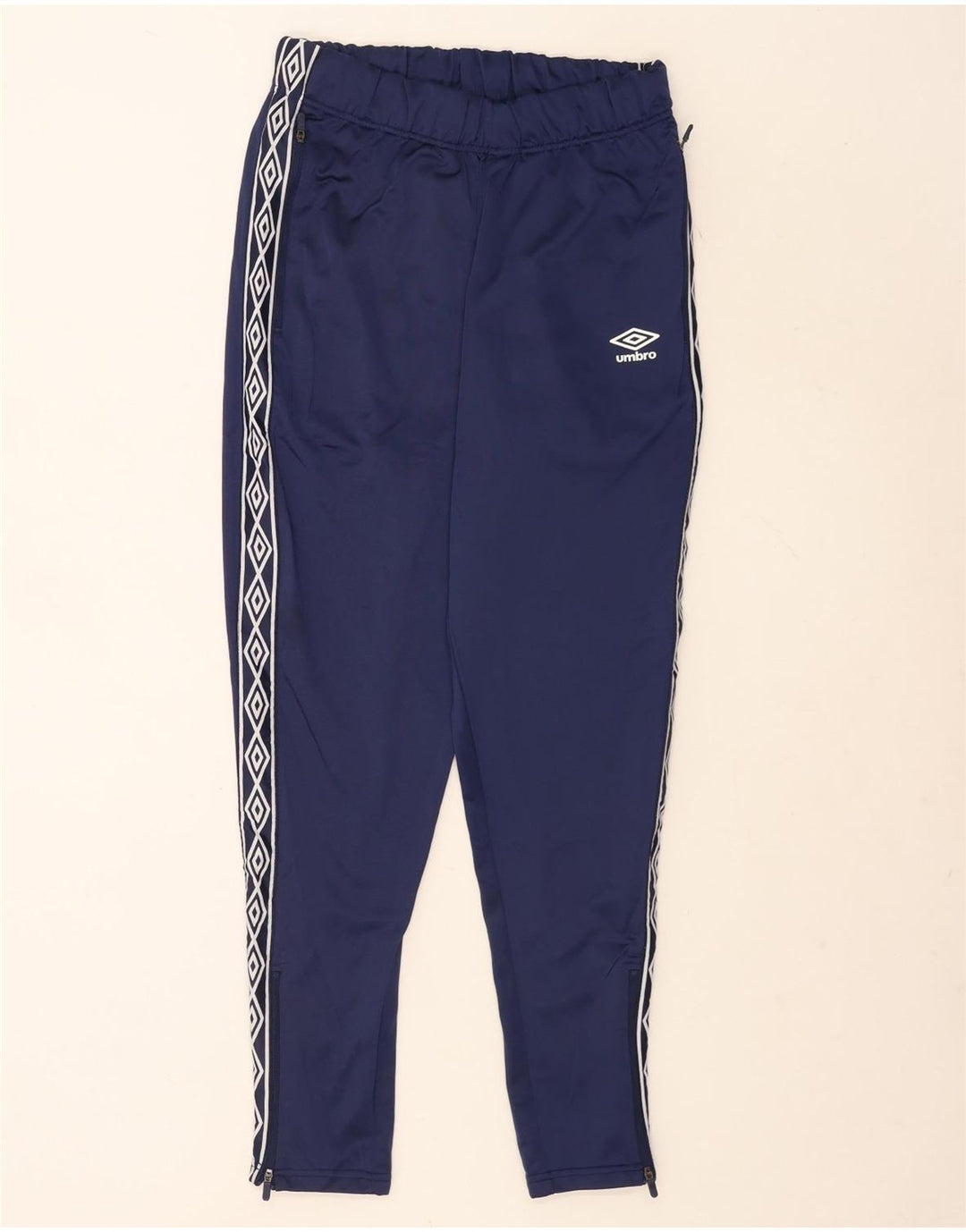 Pantaloni da tuta grafica da uomo Umbro medio poliestere blu navy