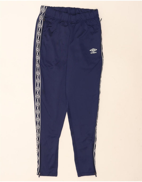 Pantaloni da tuta grafica da uomo Umbro medio poliestere blu navy