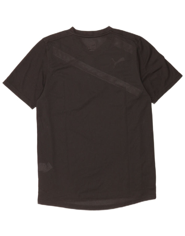 T-shirt da uomo Puma Top piccola in poliestere a righe nere