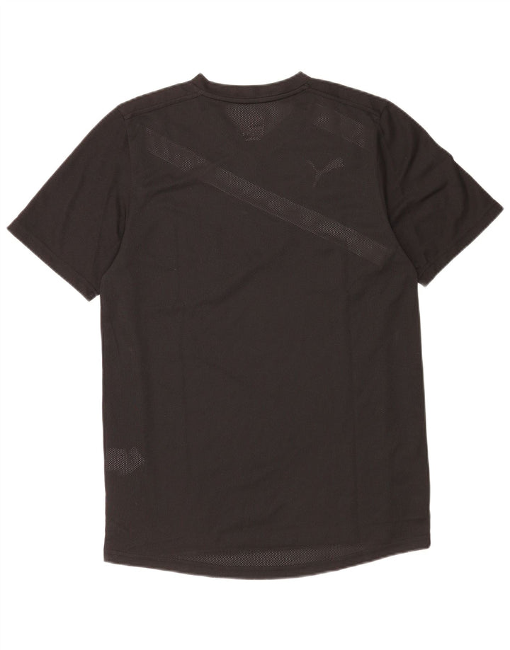 T-shirt da uomo Puma Top piccola in poliestere a righe nere