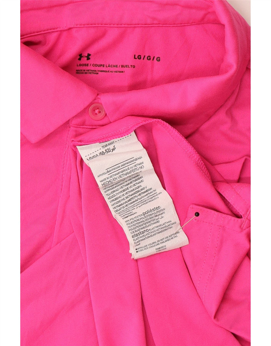 Polo da uomo Under Armour grande rosa in poliestere