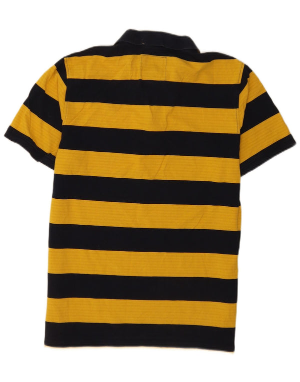 Crew Clothing Polo da uomo a maniche corte grande in cotone a righe gialle